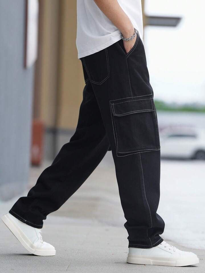 100% COTTON BLACK CARGO
PANT JEANS FOR MEN